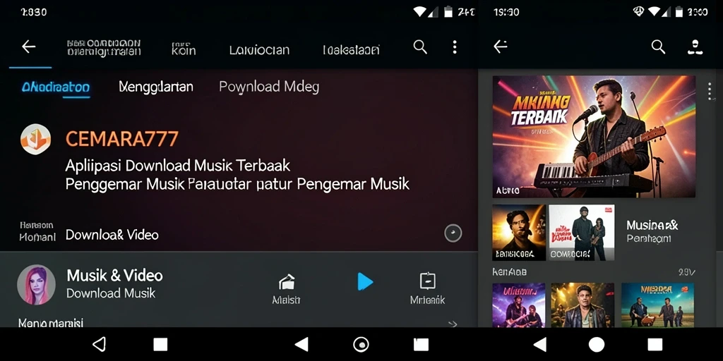 Tampilan antarmuka CEMARA777 untuk Download Musik yang intuitif.