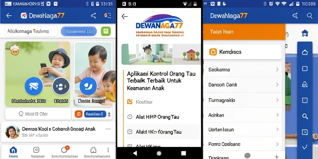 Antarmuka DEWANAGA77 yang intuitif untuk kontrol orang tua.