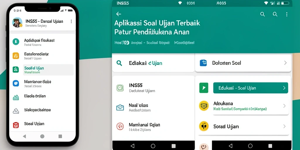 Antarmuka aplikasi INS55 yang user-friendly untuk Soal Ujian.