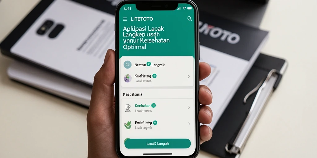 Antarmuka LITETOTO yang intuitif menunjukkan progress langkah harian.