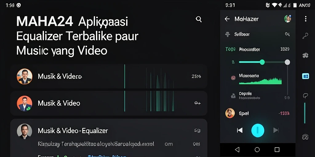 Antarmuka aplikasi MAHA24 menunjukkan kontrol equalizer yang intuitif dan mudah digunakan.