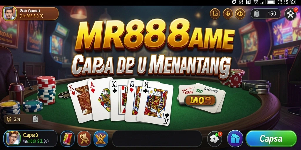 Antarmuka menarik dan mudah digunakan pada game Capsa.