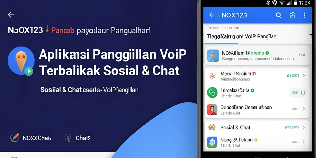 Antarmuka aplikasi NOX123 yang intuitif untuk VoIP Panggilan.