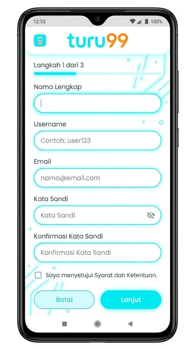 Panduan Registrasi Akun Turu99 untuk Pengguna Android